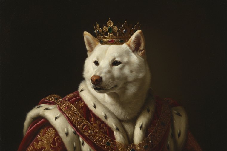 Royal Renaissance portrait of a Shiba Inu